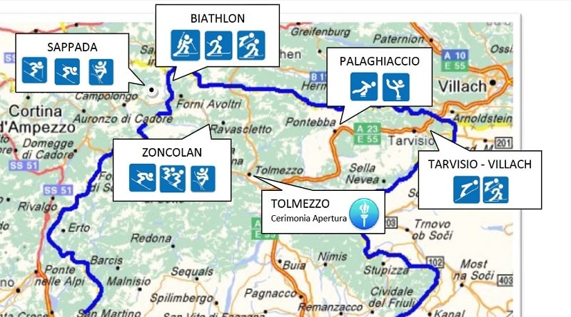 mappa finali giochi invernali veneto friuli