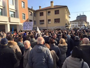 L'accoglienza di Codroipo a Salvini 