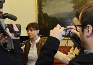 Interviste a Debora Serracchiani (Presidente Regione Friuli Venezia Giulia) a margine dell'incontro con il ministro per gli Affari regionali Enrico Costa, nella sede del Consiglio regionale del FVG - Trieste 22/03/2016