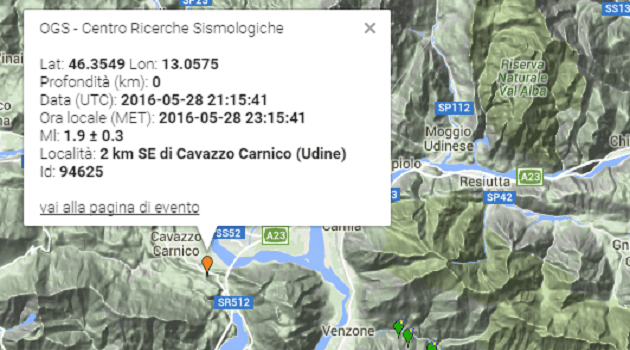 scossa terremto cavazzo