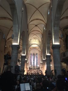 Duomo di Santa Maria Assunta durante la prima nazionale dello spettacolo "Orcolat '76" - Gemona del Friuli 15/09/2016