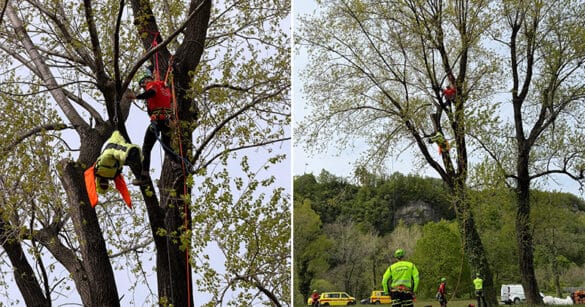 A Osoppo le esercitazioni del Soccorso Alpino per il recupero di vele e piloti di volo libero