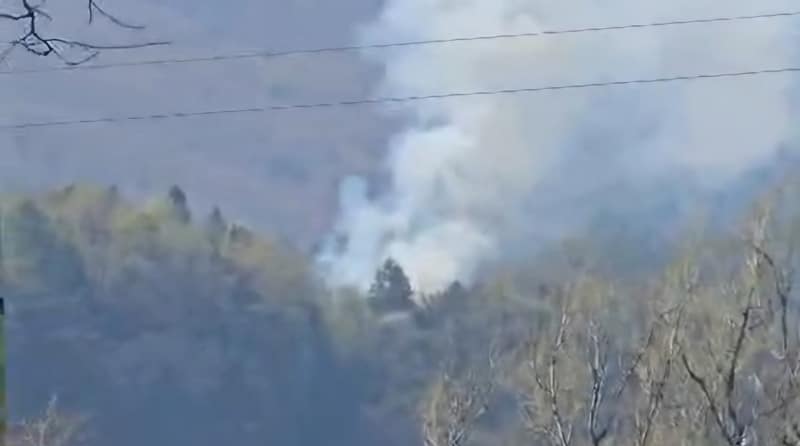 Incendio in un’area boschiva di Verzegnis, interviene l’elicottero