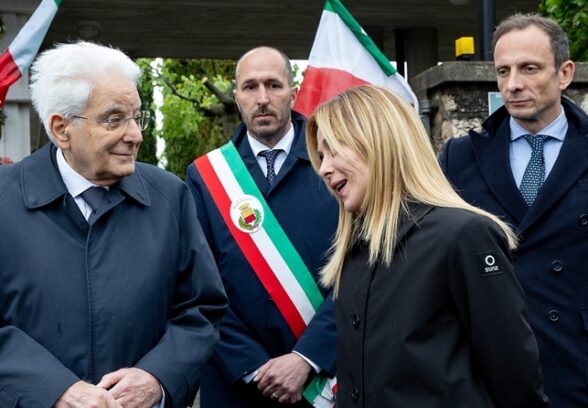 Mattarella e Meloni a Gemona omaggiano la gente friulana