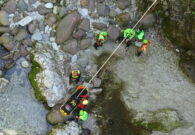 Importante esercitazione transfrontaliera del soccorso alpino nell’Orrido dello Slizza a Tarvisio