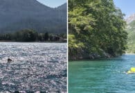 Il Lago dei Tre Comuni attraversato a nuoto in tutta la sua lunghezza