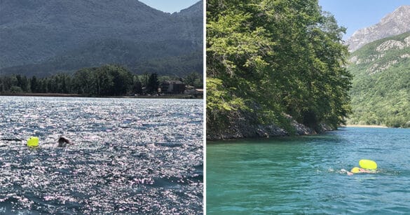 Il Lago dei Tre Comuni attraversato a nuoto in tutta la sua lunghezza