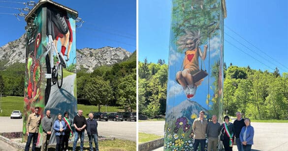Inaugurato a Cima Corso il murales “Cuers” dell’artista Roberto Obi Candotti