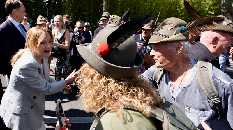 Giorgia Meloni a Gemona per il Raduno del 3° Raggruppamento Alpini del Triveneto