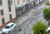 VIDEO – Maltempo in Carnia, allagamenti e torrente Chiarsò sotto osservazione
