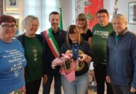 La campionessa italiana di nuoto Tiziana Paschini ricevuta in Municipio a Verzegnis