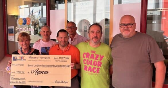 La Crazy Color Race dona quasi 12.000 euro all’Associazione genitori malati emopatici neoplastici