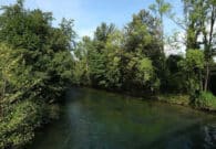 Il paesaggio fluviale in primo piano a Gemona e Artegna