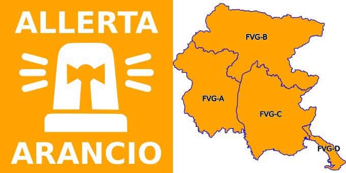Maltempo in arrivo, peggiorano le previsioni: allerta arancione su tutto il Friuli Venezia Giulia