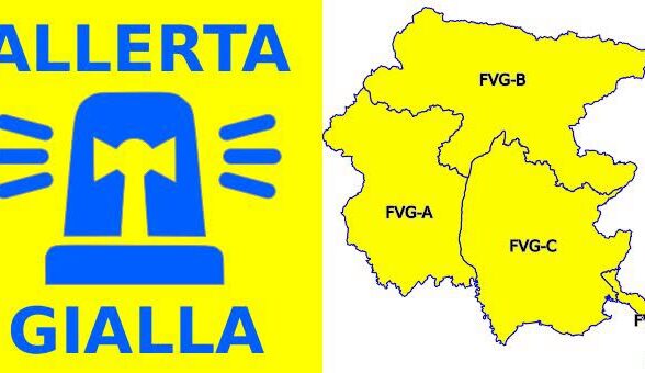 Temporali forti e piogge intense, allerta gialla in tutto il Friuli Venezia Giulia