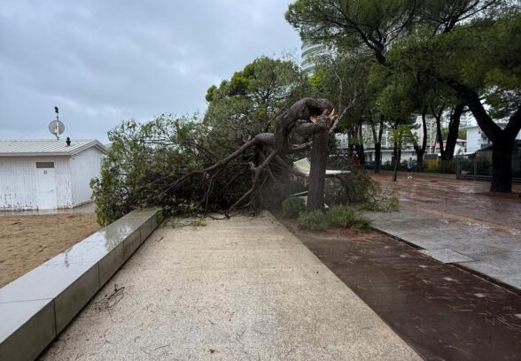 Maltempo sulla costa, raffiche oltre i 100 km/h tra Lignano e Grado