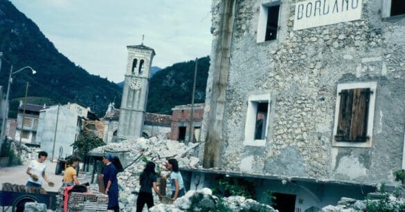 A Bordano si inaugura il murale dedicato alla rinascita post-terremoto
