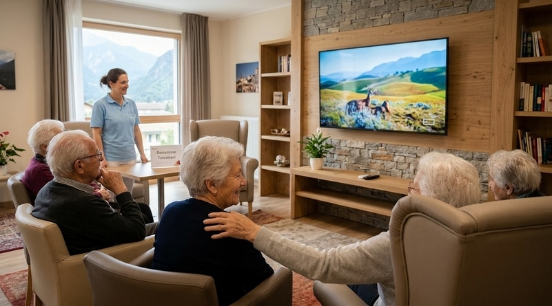 Cacciatori e allevatori donano sette televisori alla RSA di Gemona