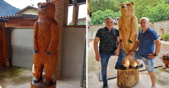 Tolmezzo, ancora ferma nel magazzino comunale la scultura lignea dell’orso donata a Betania